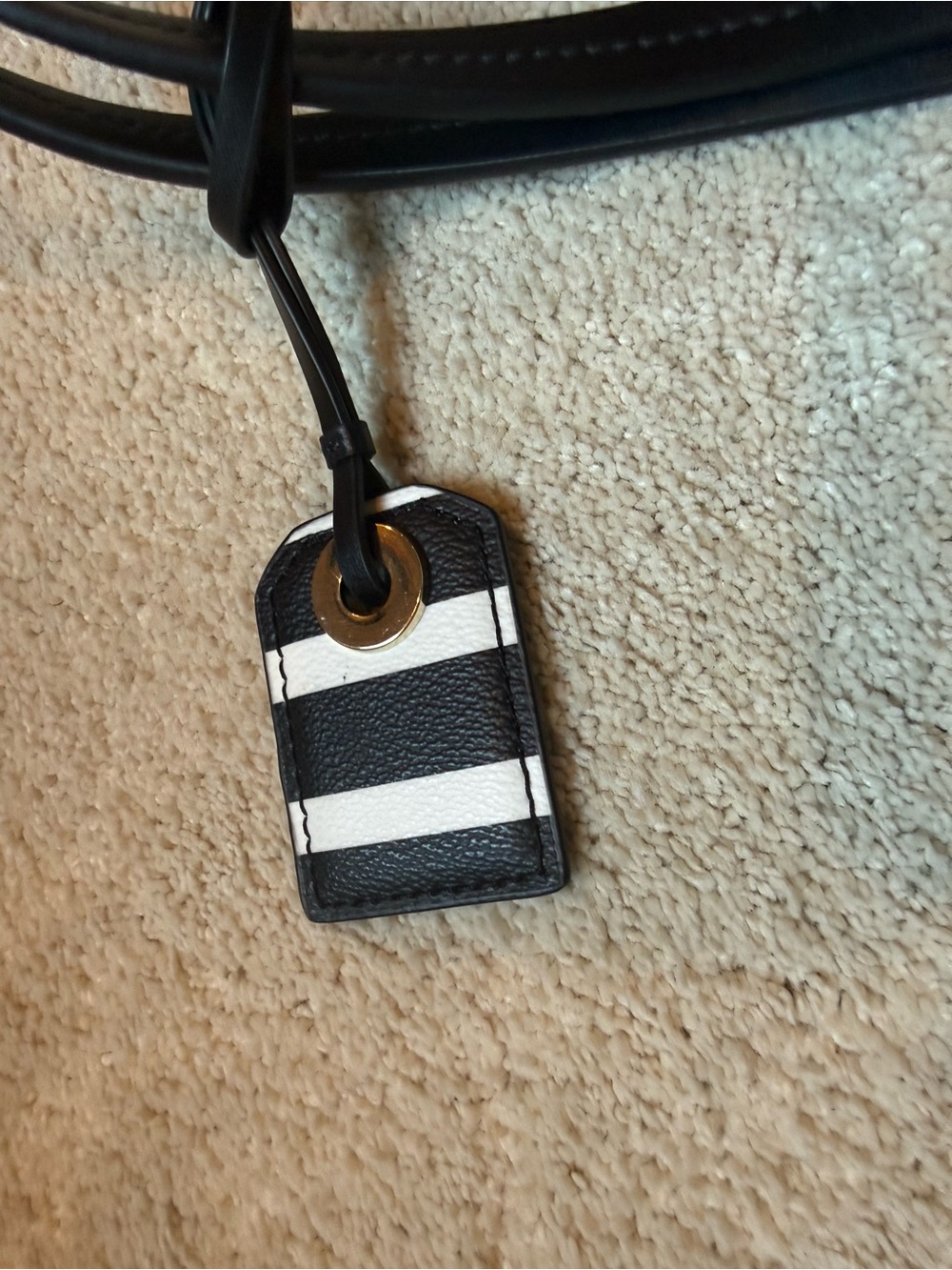 kate spade Black and White Striped Tote - Picture 3 of 6